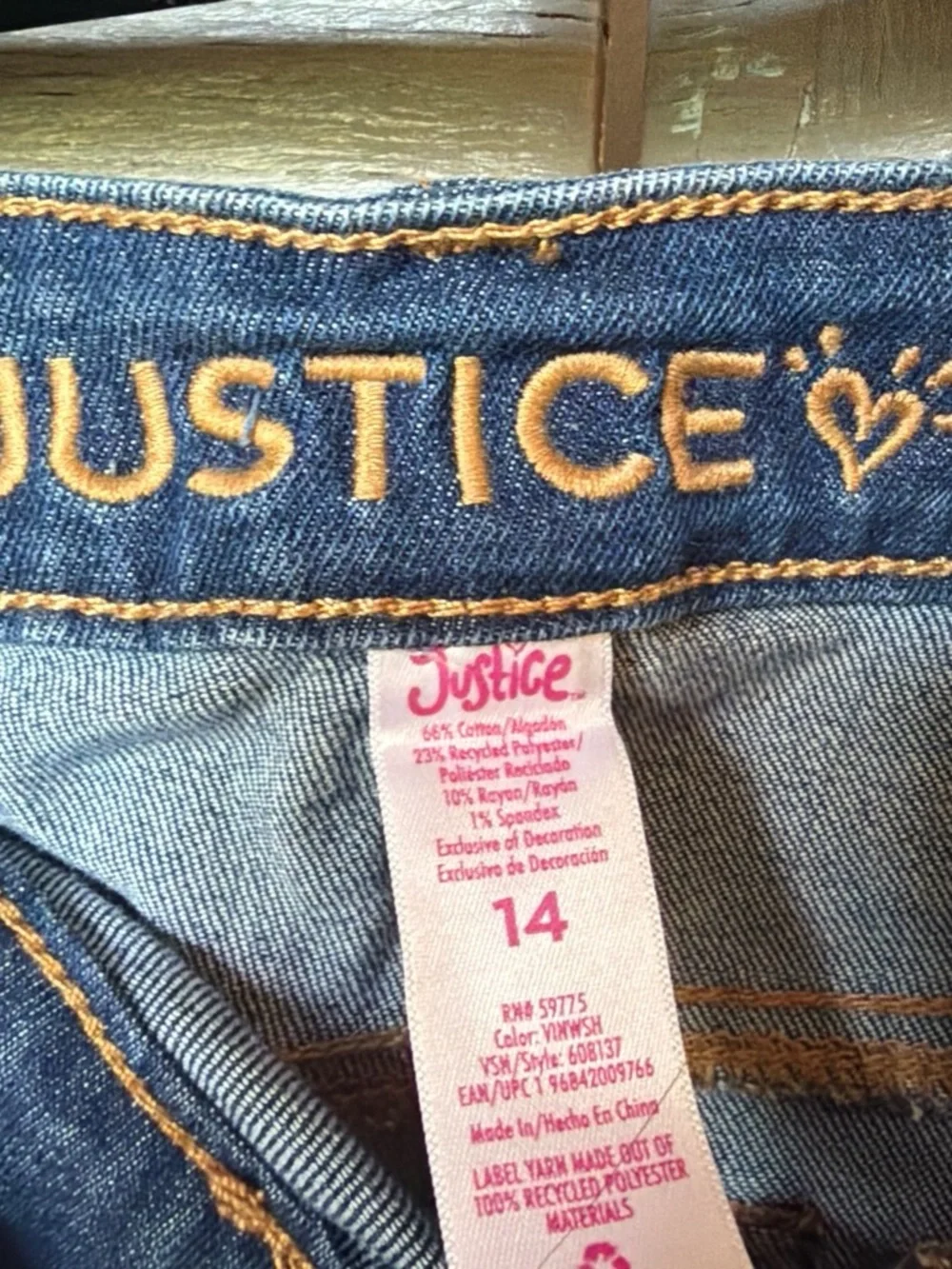 Justice Sequin Denim Shorts - Multicolor Sparkle